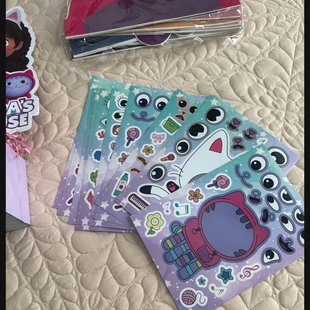 Pack of Pink and Multi-Color Cat Ear Party Masks - Unbranded